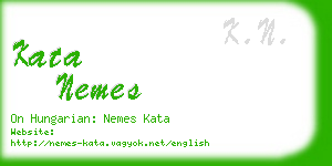 kata nemes business card